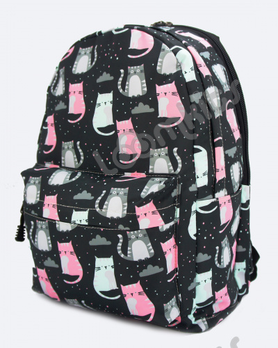 Рюкзак для девочки школьный "Ночные котики", рюкзак женский, размер L фото 2