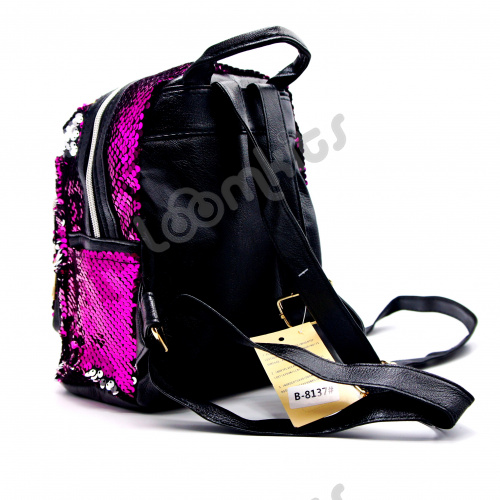 Рюкзак с пайетками "Сердечко" розовый фото 5