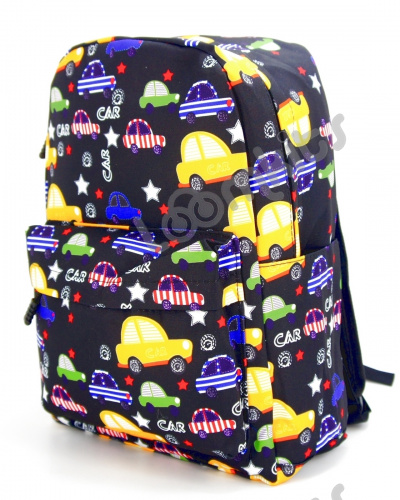 Рюкзак для мальчика "Машинки", размер M, черный фото 4