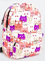 Рюкзак для девочки школьный "Кошки улыбаки", размер L