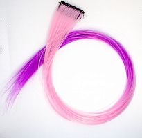 Локсы / Цветные пряди на заколках - Розовый/Фиолетовый 2