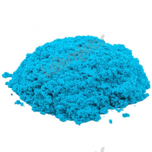 Набор Космический пластичный песок 1 кг (голубой) + песочница + формочки фото 11