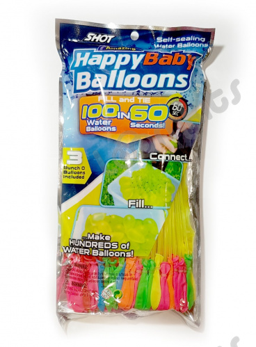 Набор водяных бомбочек Happy Ballons 100 шаров