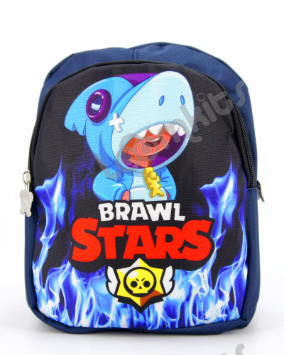Рюкзак дошкольный Brawl Stars (Бравл Старс), подростковый для мальчика и девочки, синий, размер S фото 2