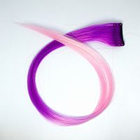 Локсы / Цветные пряди на заколках -Фиолетовый/Розовый 21