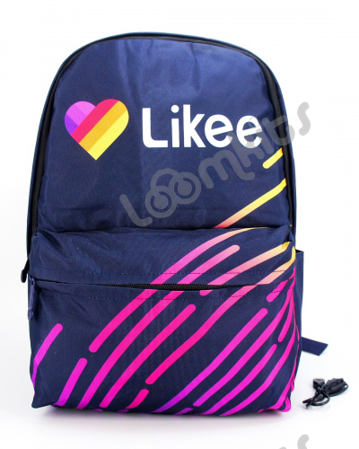 Рюкзак для девочки школьный Likee (Лайки) USB, 20309, синий фото 5