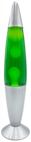 Лава-Лампа 34 см Серебро, Зеленый/Желтый фото 3