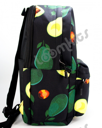 Рюкзак для девочки школьный Авокадо, размер L, черный фото 5