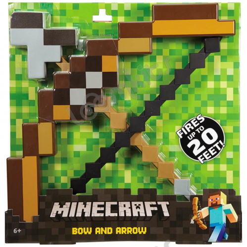 Пиксельный лук со стрелой Майнкрафт (Minecraft) 35 см фото 2