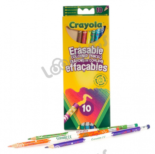10 цветных карандашей с корректорами Crayola фото 2