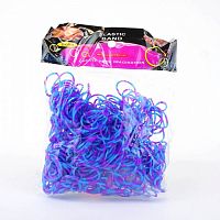 Резинки для плетения двухцветные Розовые/Синие 600 шт