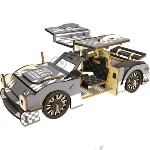Конструктор деревянный - Гоночная машина DeLorean фото 3