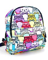 Рюкзак для девочки дошкольный "Котики в очках", размер S