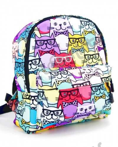 Рюкзак для девочки дошкольный "Котики в очках", размер S