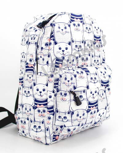 Рюкзак для девочки школьный "Котятки морячки", размер M
