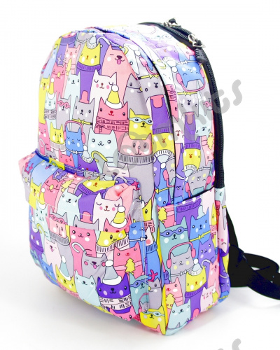Рюкзак для девочки школьный "Зимние котики", размер L фото 4