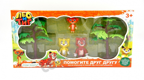 Игровой набор "Лео и Тиг" 3 героя и два дерева фото 2