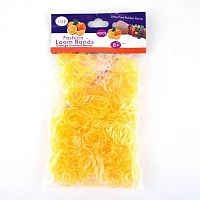 Резинки для плетения с ароматом "Апельсин" Прозрачные Оранжевые 600 шт