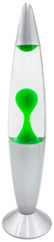 Лава-Лампа 34 см Серебро, Прозрачный/Зеленый фото 2