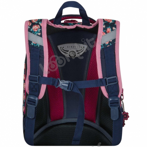 Школьный рюкзак Across ACR18-178 Сине-розовый (цветы) фото 3