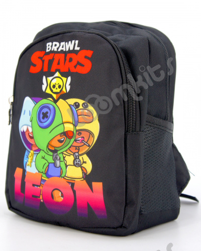 Рюкзак дошкольный Brawl Stars (Бравл Старс), подростковый для мальчика и девочки, черный, размер S