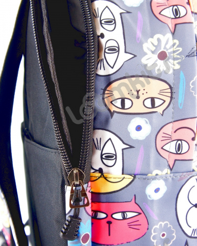 Рюкзак для девочки школьный "Летние Котики", размер L фото 3