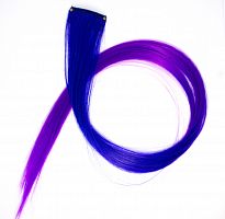 Локсы / Цветные пряди на заколках - Синий/Фиолетовый 11