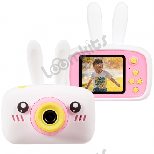 Детский цифровой фотоаппарат Зайка (белый)