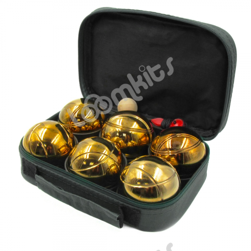 Игра Петанк (Бочче), 6 шаров, золотой фото 2