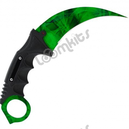 Нож керамбит из дерева, зеленый Counter-Strike фото 2