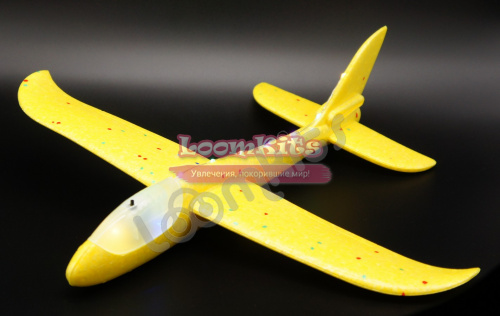 Самолет из пенопласта с LED лентой 48 см - Оранжевый фото 7