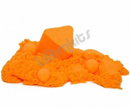 Кинетический пластилин Лепа "Zephyr" оранжевый 0,3 кг (Дой-пак) фото 4