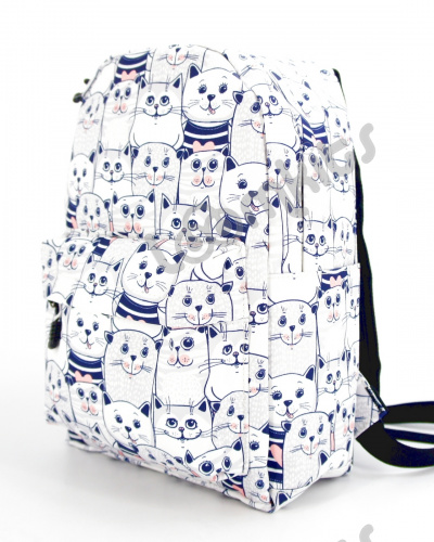 Рюкзак для девочки школьный "Котятки морячки", размер M фото 4