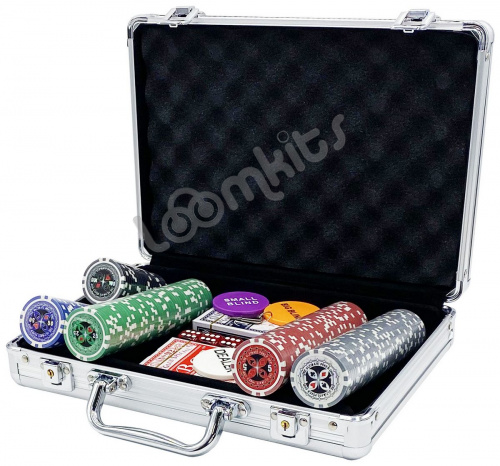 Покерный набор Ultimate, 200 фишек 11.5 г с номиналом в чемодане фото 2