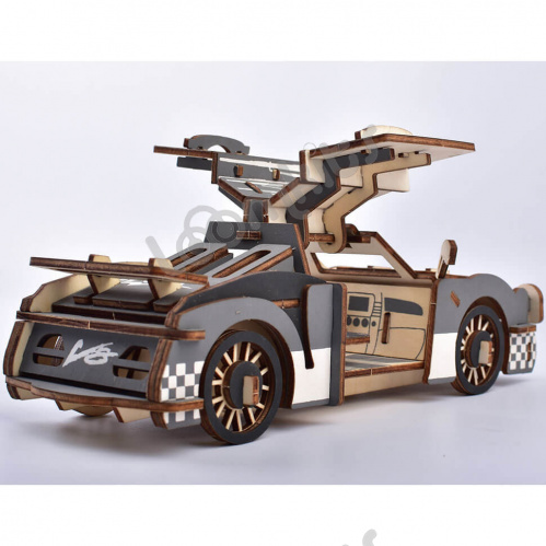 Конструктор деревянный - Гоночная машина DeLorean фото 8