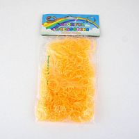 Резинки для плетения светящиеся в темноте Оранжевые 600 шт
