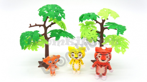 Игровой набор "Лео и Тиг" 3 героя и два дерева фото 4