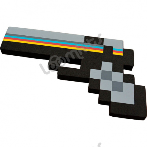 Пиксельный алмазный пистолет Майнкрафт фото 3