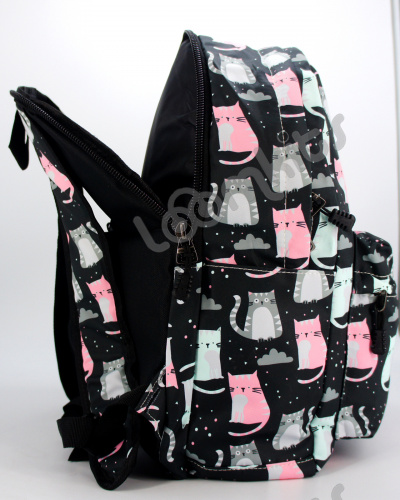 Рюкзак для девочки школьный "Ночные котики", рюкзак женский, размер L фото 4