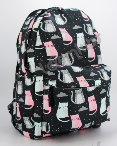 Рюкзак для девочки школьный "Ночные котики", рюкзак женский, размер L фото 3