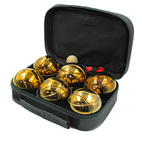 Игра Петанк (Бочче), 6 шаров, золотой