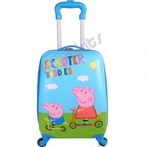 Детский чемодан  на колесиках "Свинка Пеппа и Джорж на самокате" фото 2