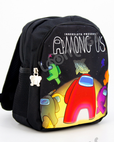 Рюкзак дошкольный Among Us (Амонг Ас), подростковый для мальчика и девочки, черный, размер S