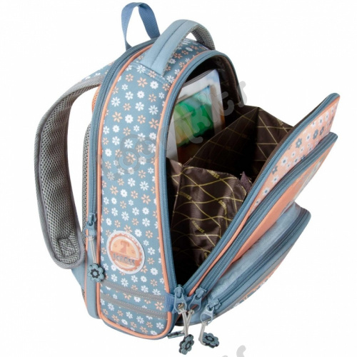 Школьный рюкзак Across ACR18-178 Собачка (персиковый и голубой) фото 2