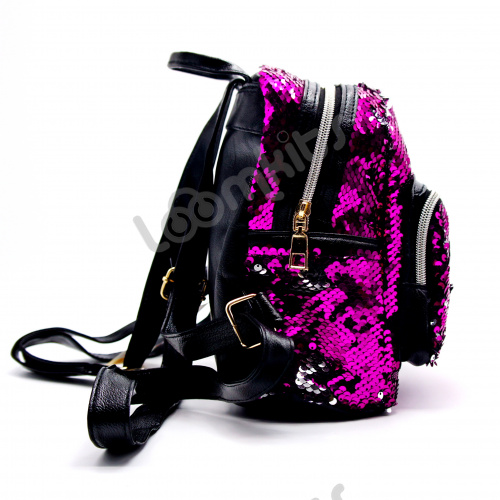 Рюкзак с пайетками "Сердечко" розовый фото 7