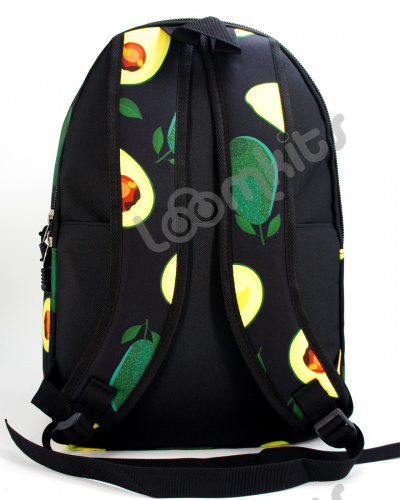 Рюкзак для девочки школьный Авокадо, размер L, черный фото 3