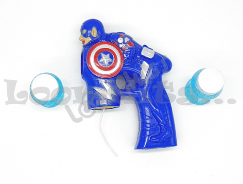 Мыльные пузыри пистолет "Капитан Америка" на батарейках фото 3