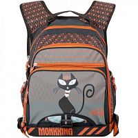 Школьный рюкзак Monkking MK-C5061 Киса (оранжевый)