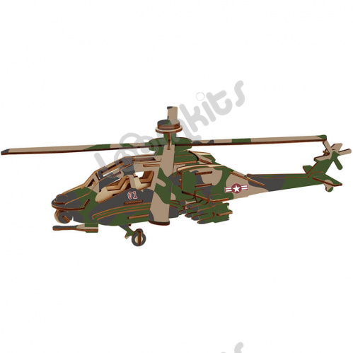 Конструктор деревянный - Вертолет Апач фото 3