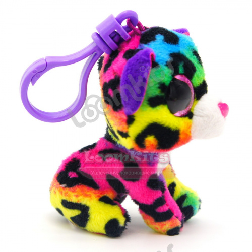 Мягкая игрушка TY Beanie Boo's брелок - Радужный Леопард фото 2